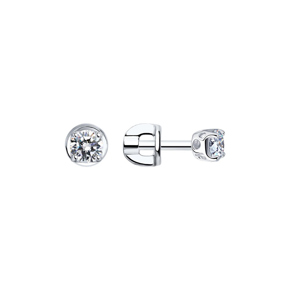 

Серьги пусеты из серебра SOKOLOV 94025226, фианит, 94025226