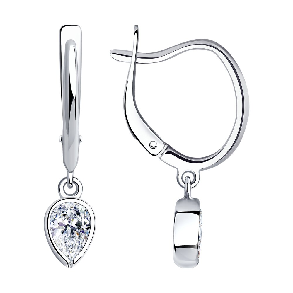 

Серьги из серебра с фианитом SOKOLOV 94025202, 94025202