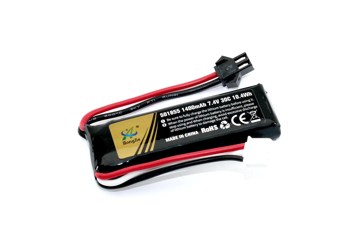 Аккумулятор Li-Pol 7.4v 501855 1400mah разъем SM