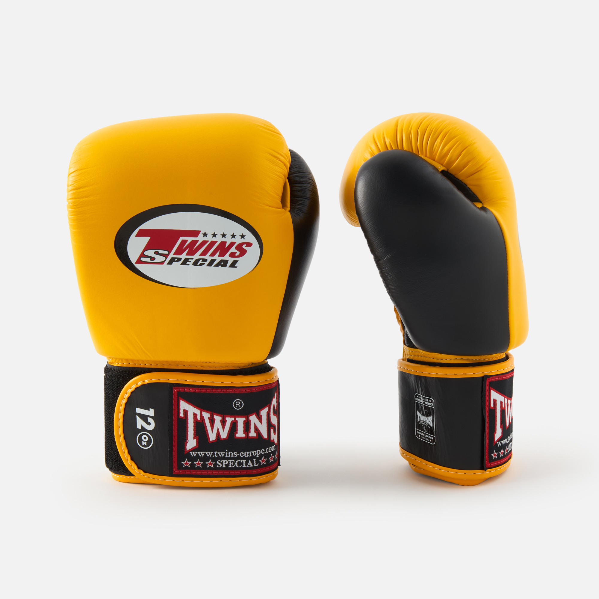 Перчатки боксерские Twins Special жёлто-чёрные 16 унций BGVL3-2T 12780₽