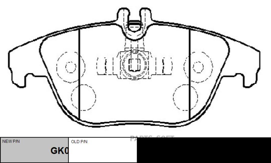 

Колодки тормозные дисковые задние mb w204 1.8-3.5 07 старый арт. ckbz-57 gk0084