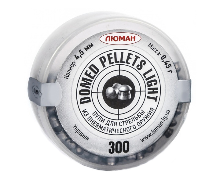 Пули для пневматики Люман Domed pellets Light 4,5 мм (cal.177), 300 шт