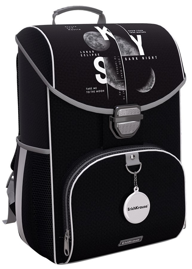 

Ученический ранец ErichKrause ErgoLine 15L Moon Cycle 56776, Черный, ErgoLine