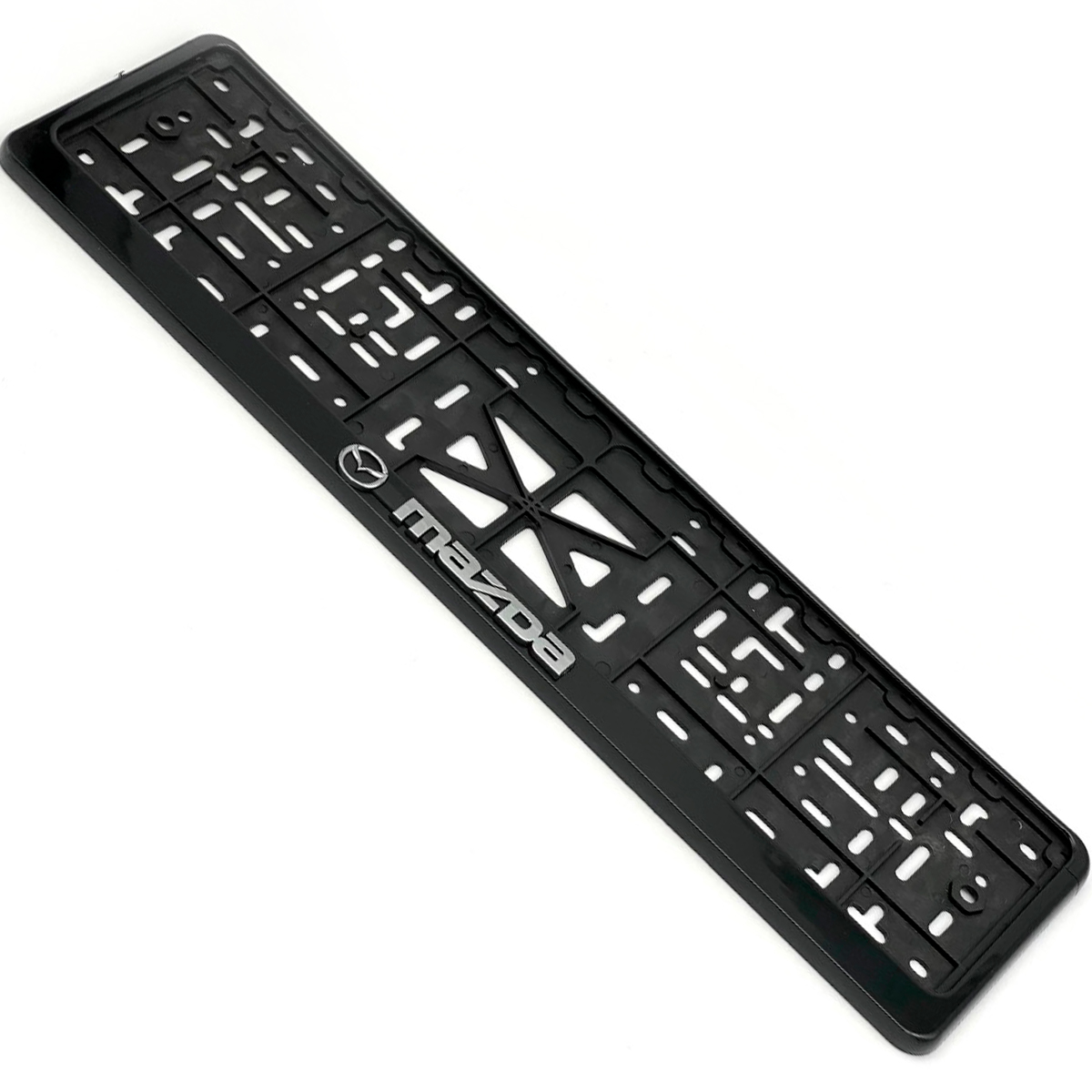 Рамка номерного знака EZID-AUTO стандарт MAZDA черная, ABS-пластик, 1шт