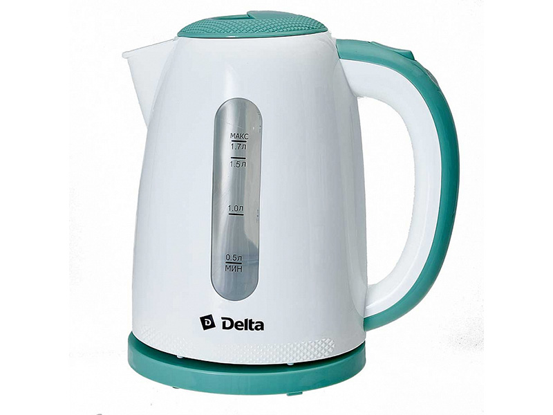 Чайник электрический Delta DL-1106 1.7 л голубой, белый
