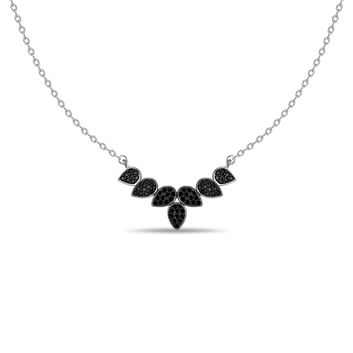 

Колье из серебра 50 см MIUZ Diamonds N2036-PR-2938-2, фианит, N2036-PR-2938-2