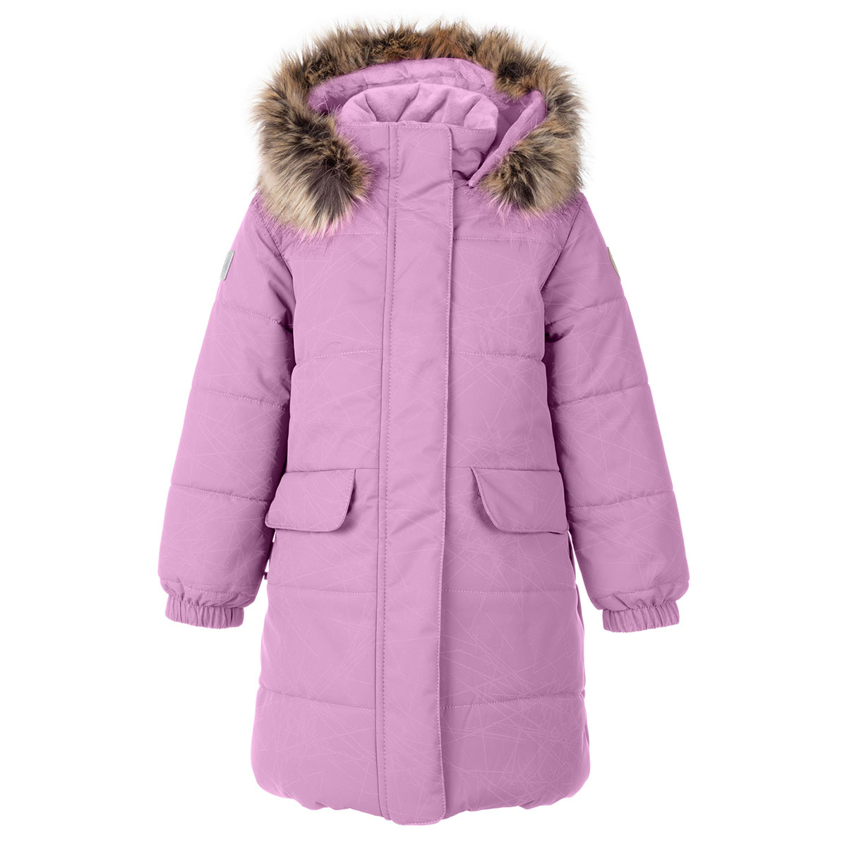 Пальто детское KERRY LENNA, 3831-лиловый со светоотражающим рисунком, 116