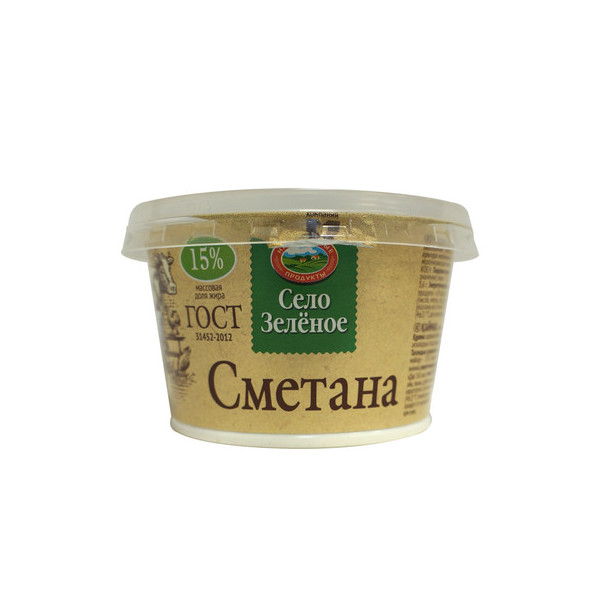 

Сметана Село Зеленое 15% 200 г