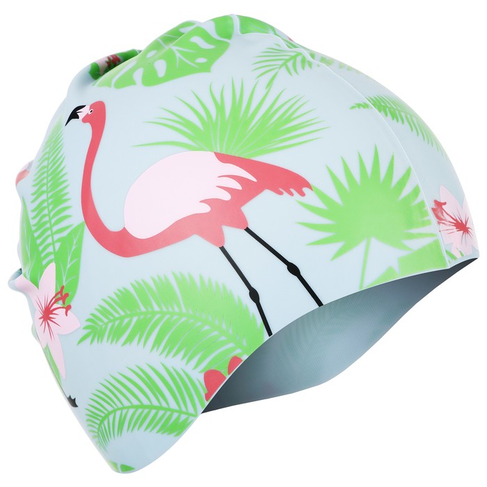 Шапочка для плавания Onlitop Фламинго разноцветный