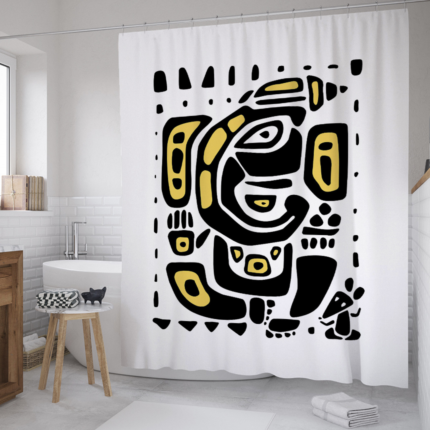 

Штора для ванной JoyArty "Этнический Ганеша" из сатена, 180х200 см с крючками, Этнический Ганеша