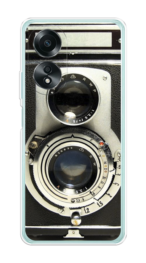 

Чехол на Oppo A58 4G "Старинный фотоаппарат", Серый;черный, 2514950-1