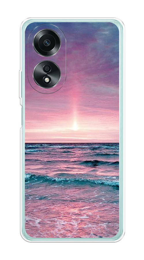 

Чехол на Oppo A58 4G "Восход 3", Розовый;голубой, 2514950-1