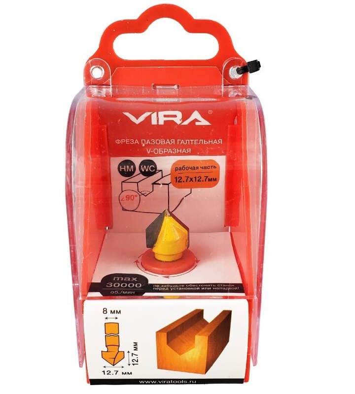 

Фреза пазовая галтельная V-образная VIRA O12,7х12,7 мм, 90° 553362
