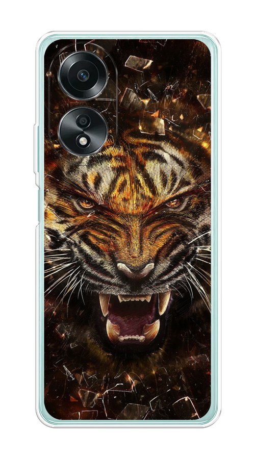 

Чехол на Oppo A58 4G "Тигр осколки", Оранжевый;серый;черный, 2514950-1