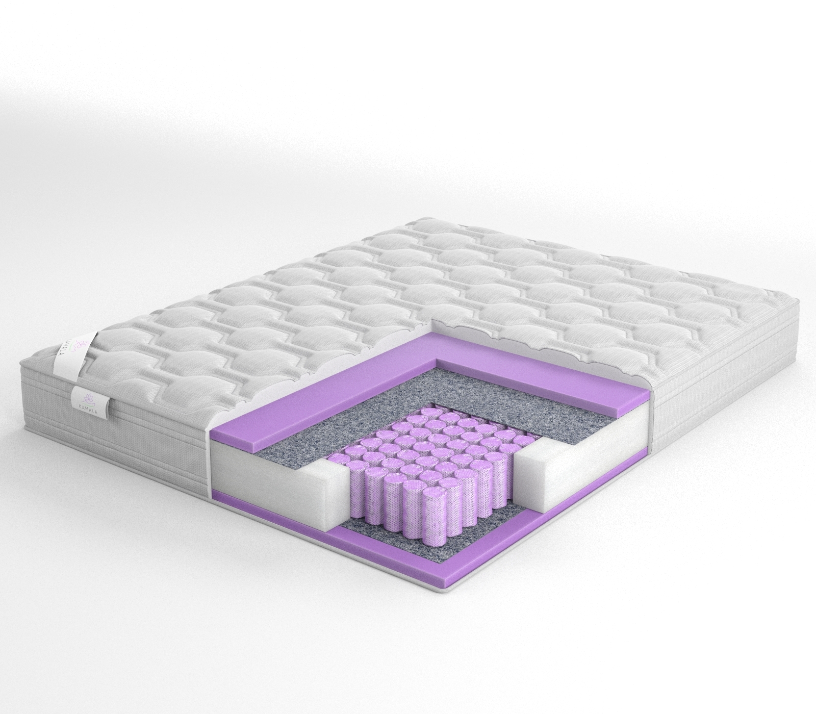 

Матрас анатомический KAMALA Balance Эко 60х170 пружинный, Бежевый;белый;серый;серебристый, Balance