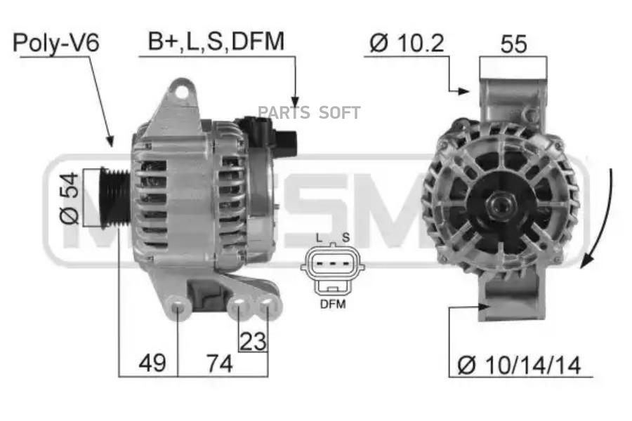 

ERA Генератор FORD FIESTA V (JH_, JD_) 1.3 [200111-200806] ERA 210359