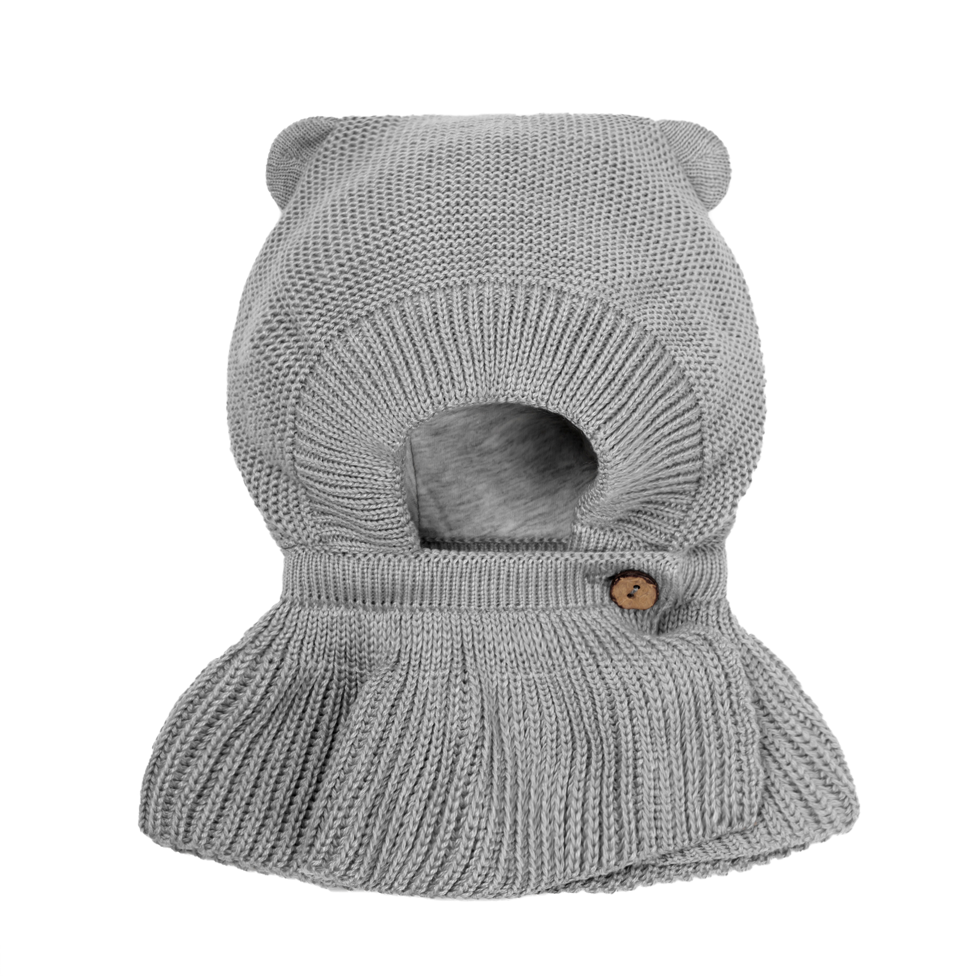Шапка детская Amarobaby AB-OD22-PLH16 серая размер 46 бежевая шапка шлем с ушками molo детская
