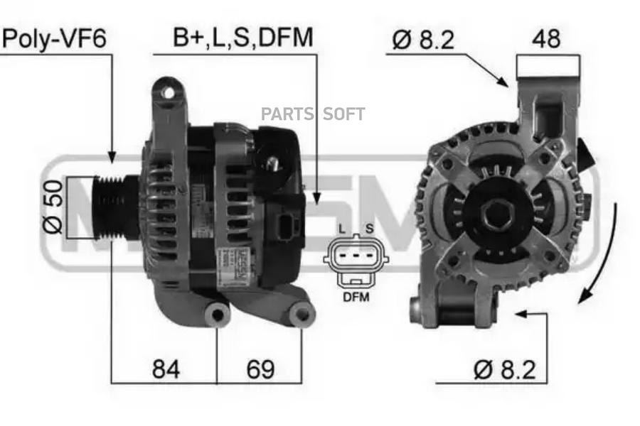 

ERA Генератор 120A 14V Ford C-Max 04-07 1.8,2.0Focus ll 04- 2.0 ERA 210328