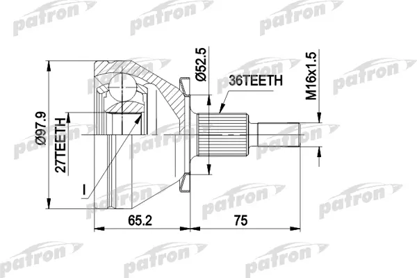 

Шрус Наружн К-Кт 36X53X27 Audi: A3 98-, Tt 98-, Tt Roadster 99-, Seat: Leon 99-, Toledo Ii