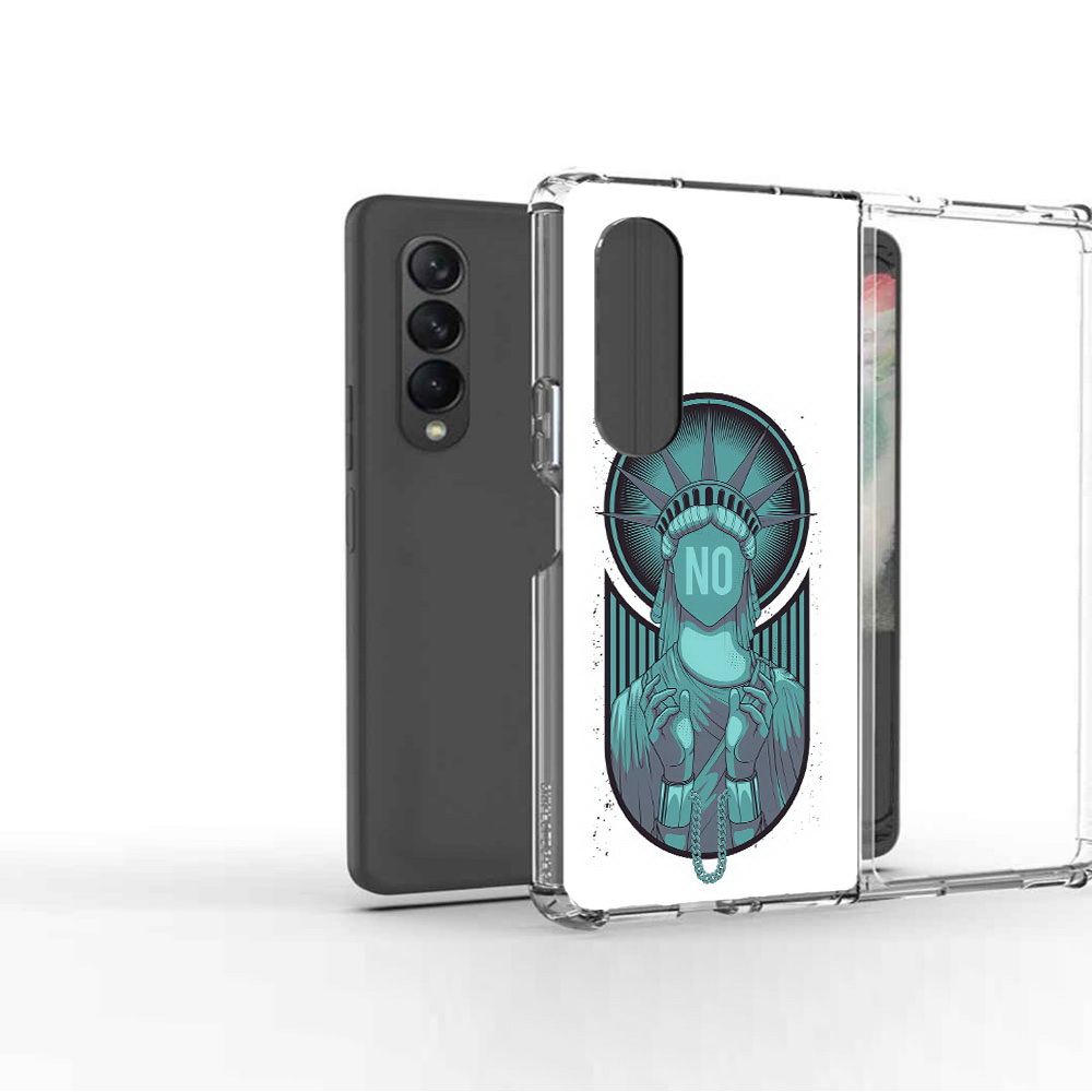 

Чехол MyPads Tocco для Samsung Galaxy Z Fold 3 статуя свободы зеленый, Прозрачный, Tocco