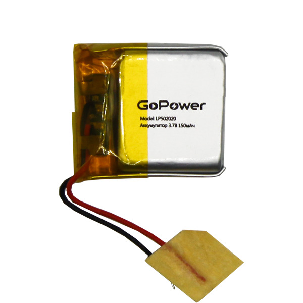 Аккумулятор Li-Pol GoPower LP502020 PK1 3.7V 150mAh аккумулятор 18650 fenix arb l18 3500 rechargeable li ion battery