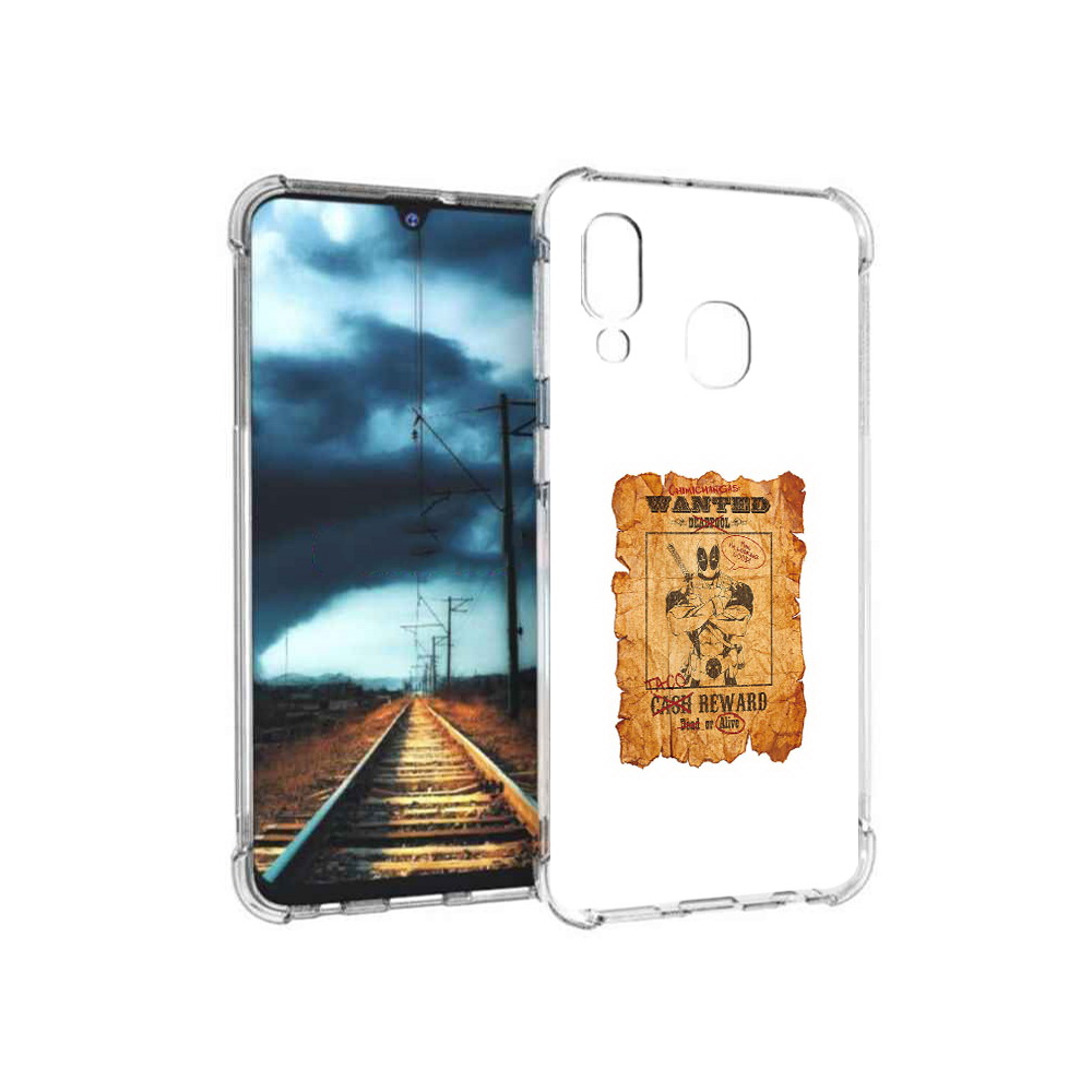 

Чехол MyPads Tocco для Samsung Galaxy A40 дедпул (PT128655.504.317), Прозрачный, Tocco