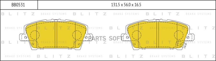 

Колодки тормозные дисковые HONDA Civic 06-> BLITZ BB0531