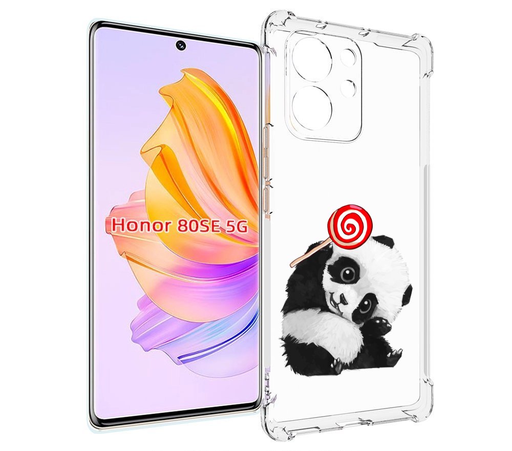 

Чехол MyPads панда с леденцом для Honor 80 SE, Прозрачный, Tocco