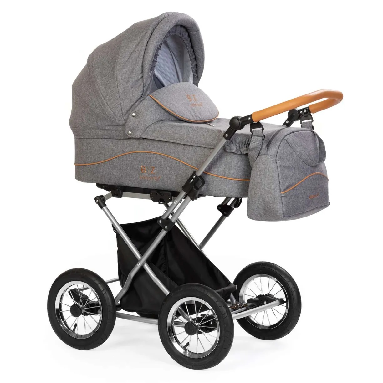 Детская коляска-люлька BEBIZARO CLASSIC GRAY