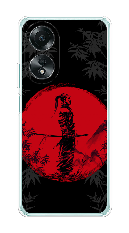 

Чехол на Oppo A58 4G "Самурай на красном фоне", Черный;красный;серый, 2514950-1