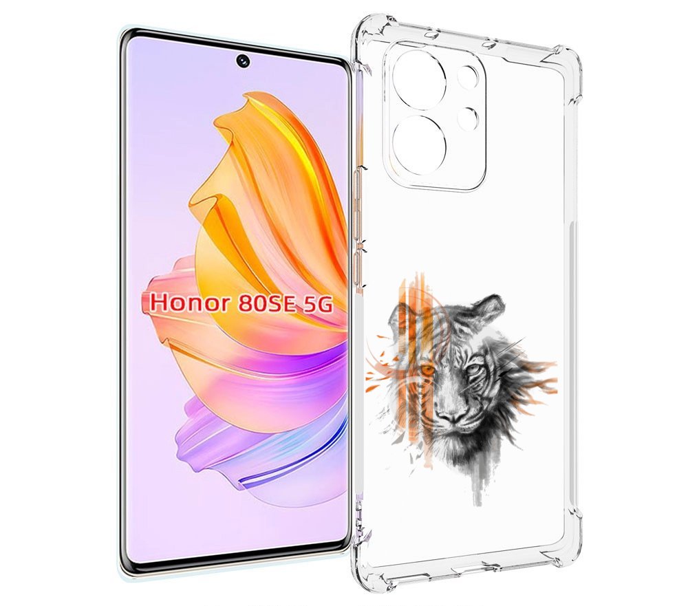 

Чехол MyPads огненный тигр для Honor 80 SE, Прозрачный, Tocco