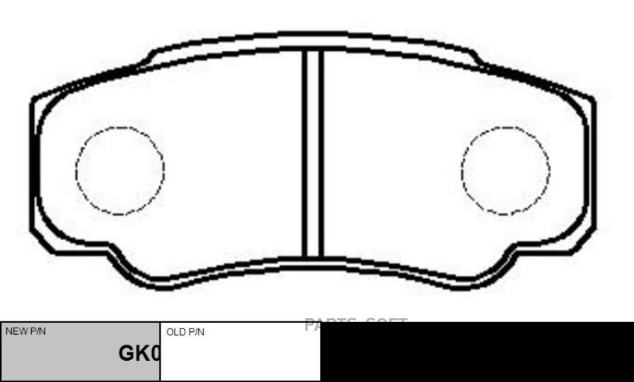 Тормозные колодки Ctr задние дисковые gk0236