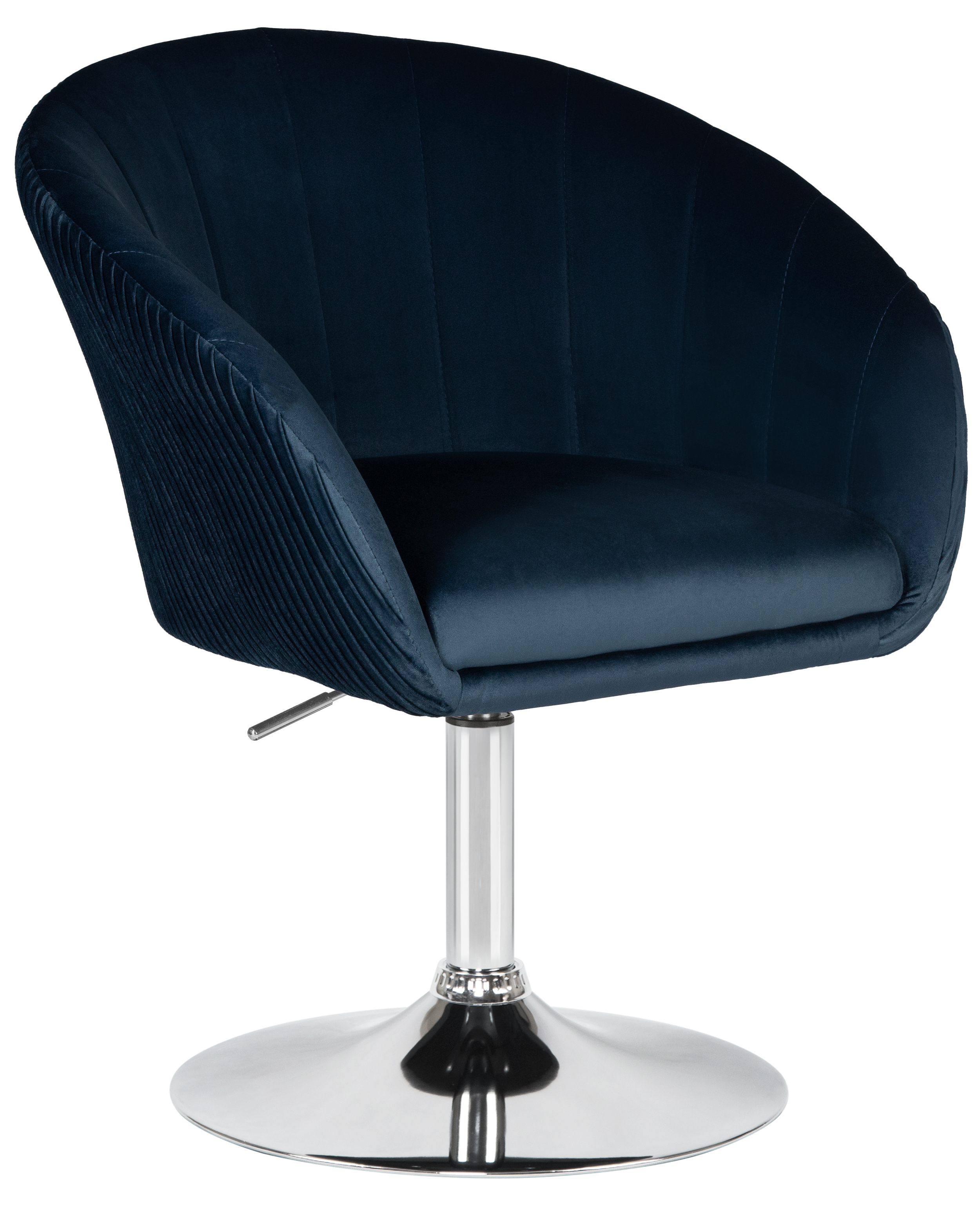 Кресло дизайнерское Лого-М DOBRIN EDISON сиденье синий велюр (1922-20), основание хром