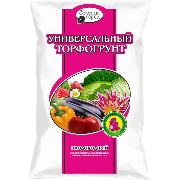 

Торфогрунт плодородный Зеленый город, универсальный, 10 л
