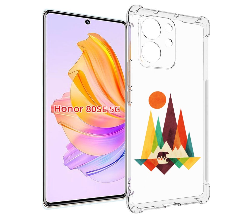 

Чехол MyPads нарисованные горы с медведем для Honor 80 SE, Прозрачный, Tocco
