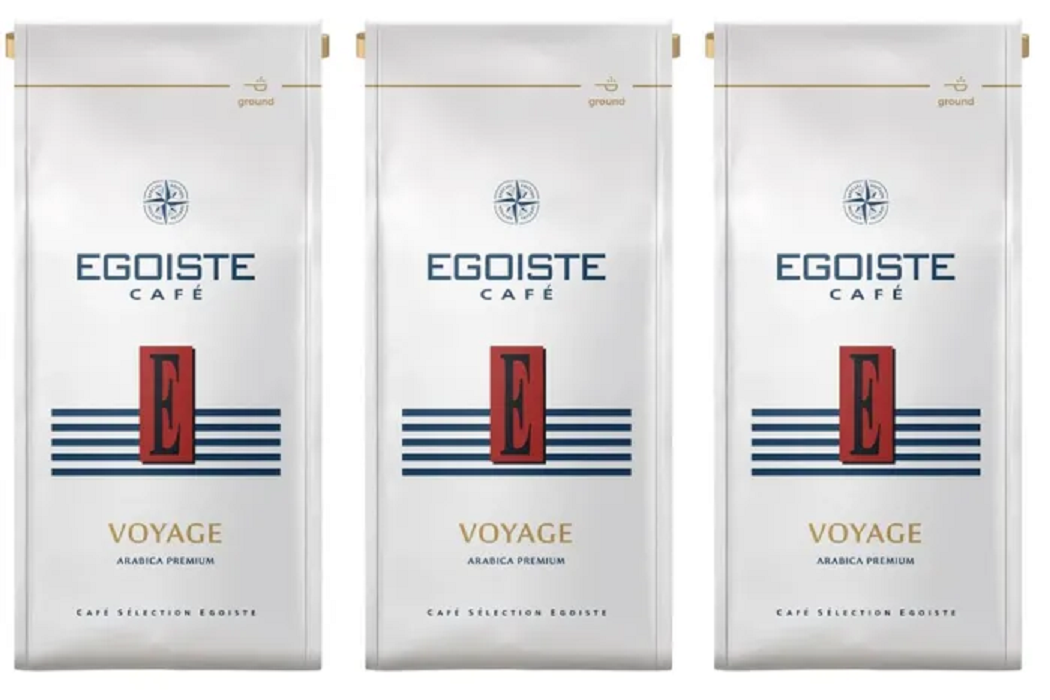 Кофе молотый Egoiste Voyage премиум 100 % арабика, 250 г х 3 шт