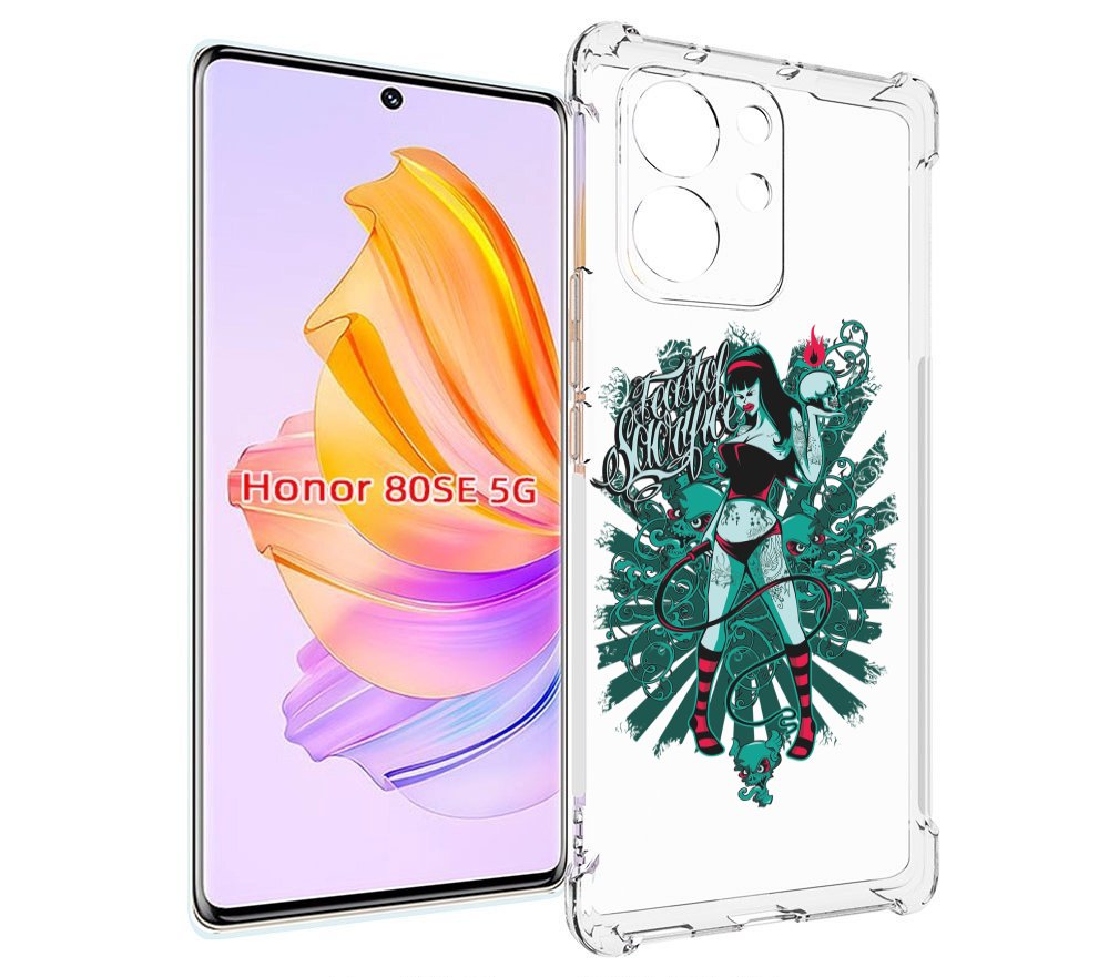 

Чехол MyPads нарисованная девушка в татуировках для Honor 80 SE, Прозрачный, Tocco