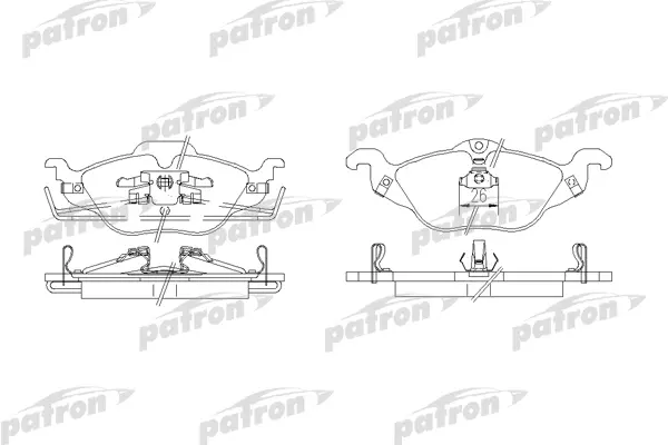 

Тормозные колодки PATRON дисковые PBP1293