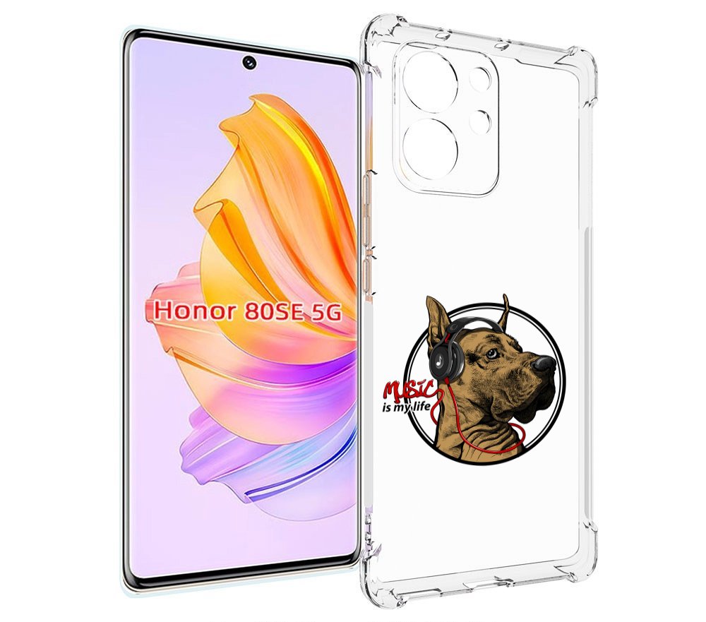 

Чехол MyPads музыкальная собака для Honor 80 SE, Прозрачный, Tocco