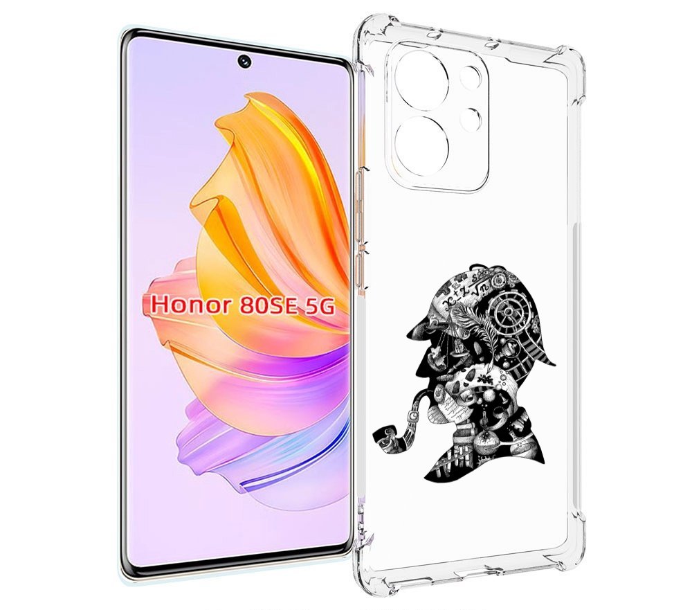 

Чехол MyPads мужчина с трубкой абстракция для Honor 80 SE, Прозрачный, Tocco