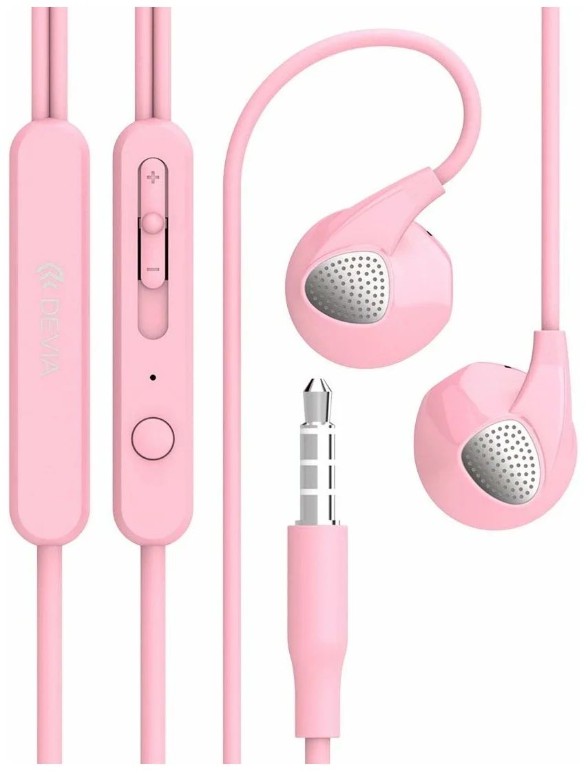 

Проводные наушники NoBrand Pink