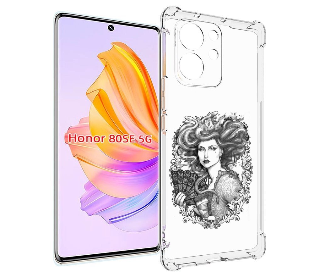 

Чехол MyPads медуза черно белый для Honor 80 SE, Прозрачный, Tocco