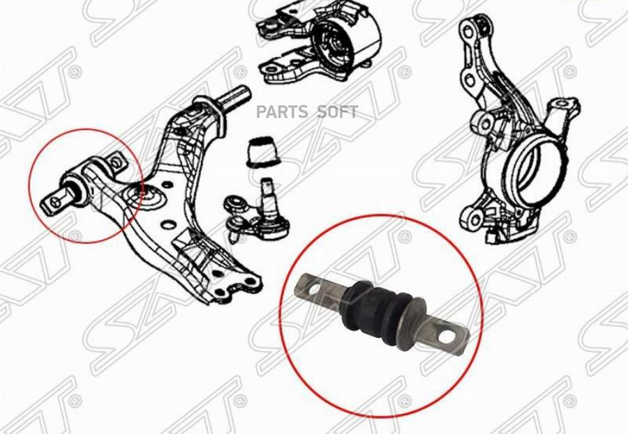 

Сайлентблок Переднего Рычага Передний Honda Cr-V 12- 1Шт SAT ST51392T0TH01