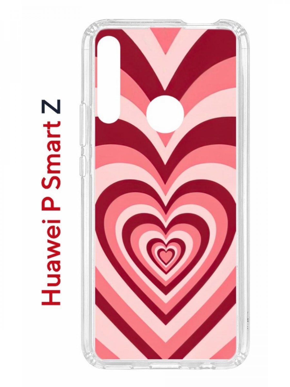 Чехол на Huawei P Smart Z с принтом Kruche Print Сердце, противоударный бампер