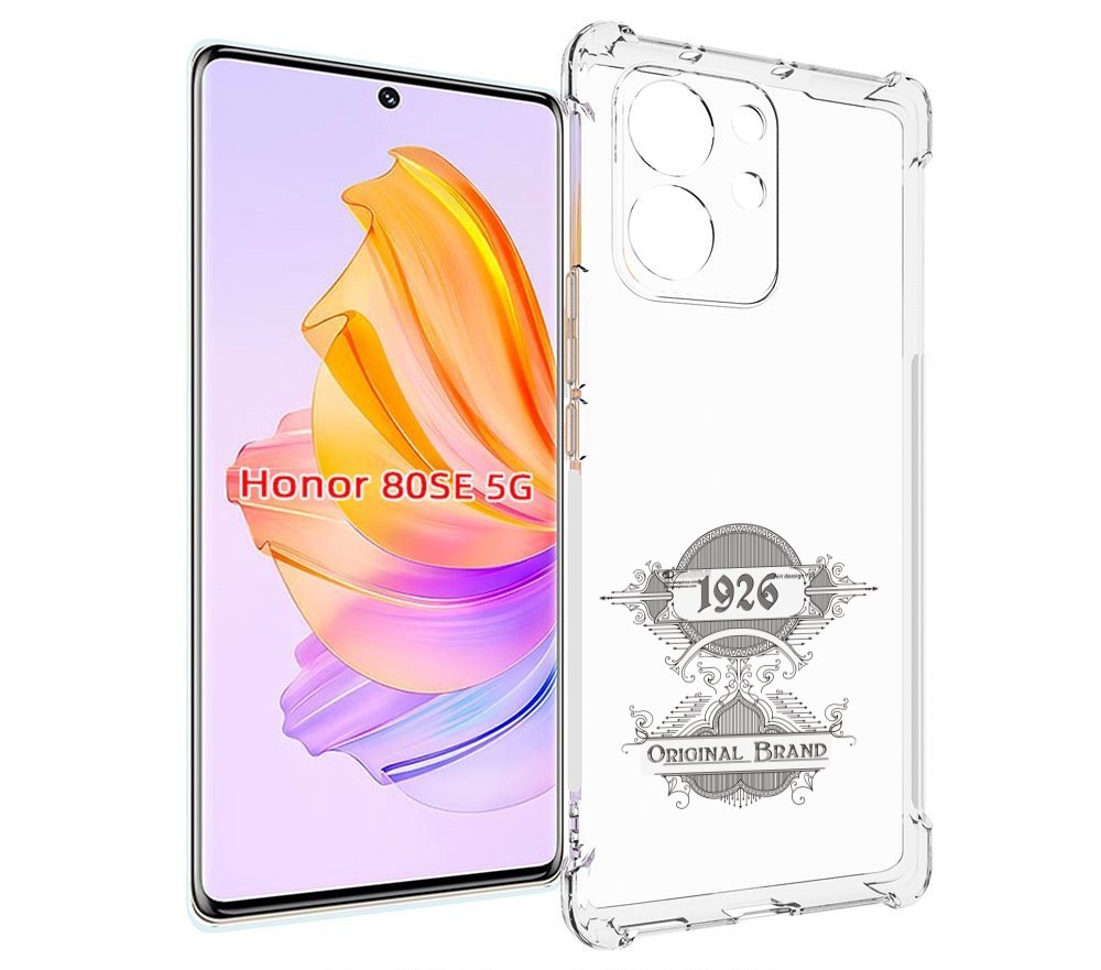 

Чехол MyPads логотип черно белый для Honor 80 SE, Прозрачный, Tocco