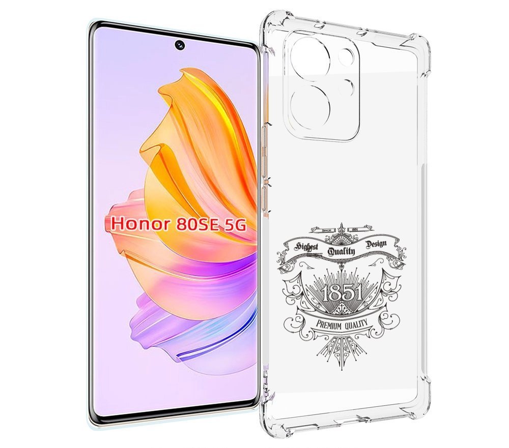 

Чехол MyPads логотип 1851 год для Honor 80 SE, Прозрачный, Tocco