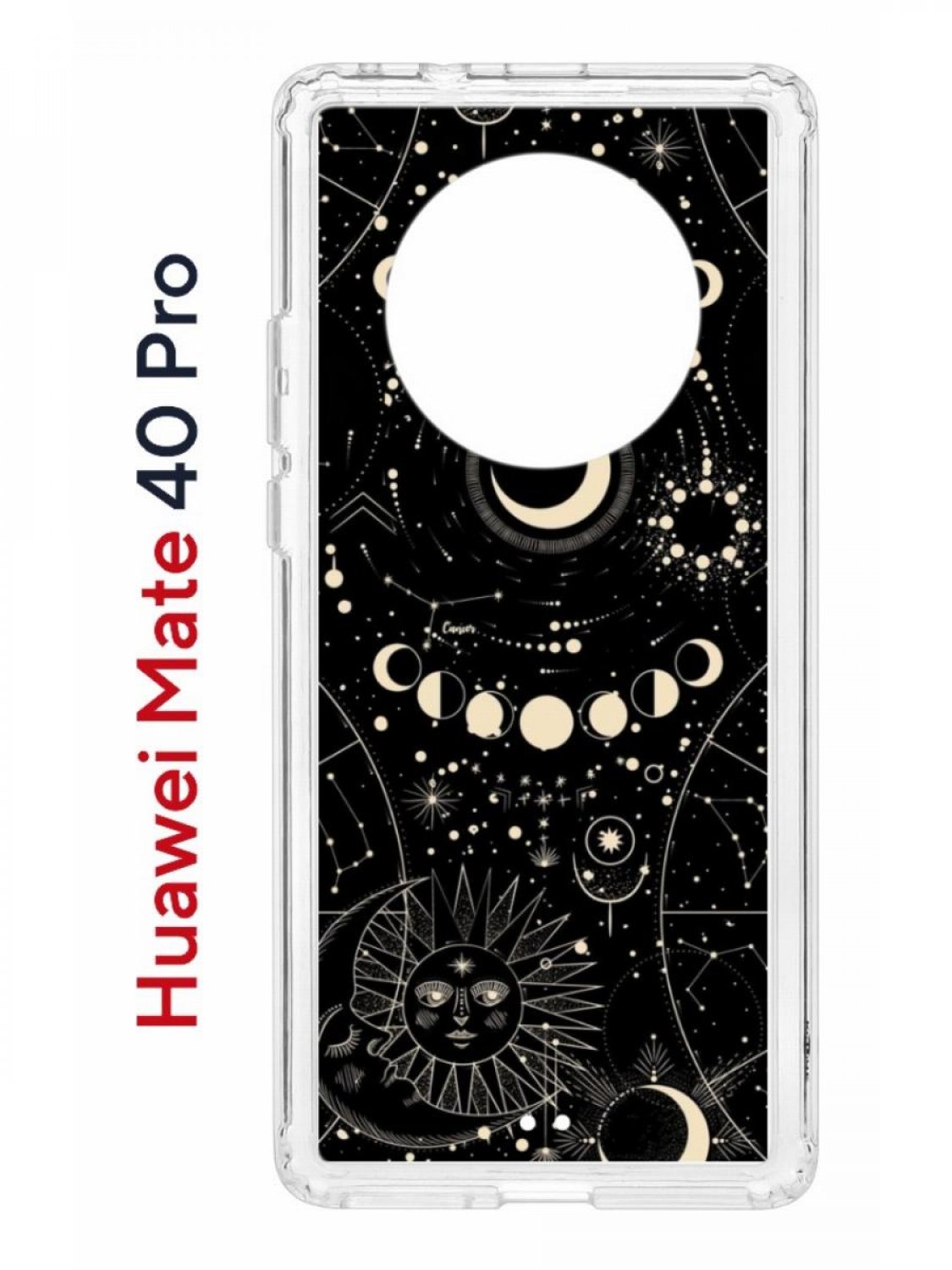 Чехол на Huawei Mate 40 Pro с принтом Kruche Print Space, противоударный бампер