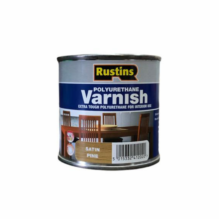 фото Полиуретановый лак сосна rustins / poly varnish satin pine (полуматовый) 250мл