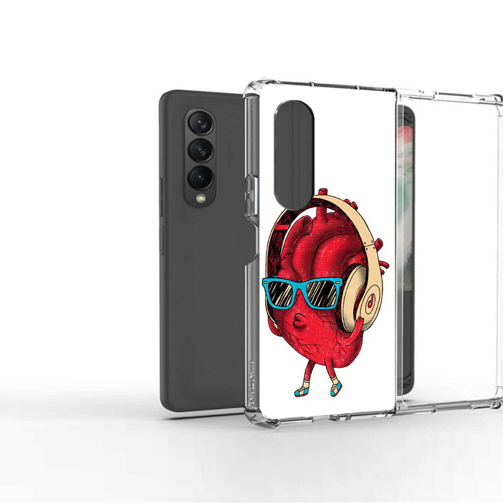 

Чехол MyPads Tocco для Samsung Galaxy Z Fold 3 слушай сердце, Прозрачный, Tocco
