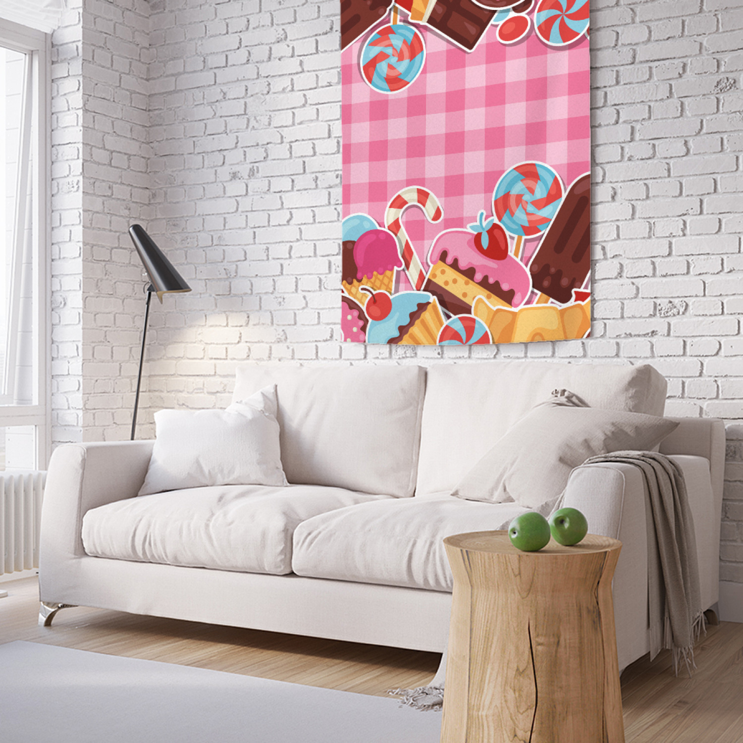 фото Вертикальное фотопанно на стену joyarty "стол сладостей", 100x150 см